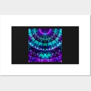 Celestial Midnight Mandala Half Posters and Art